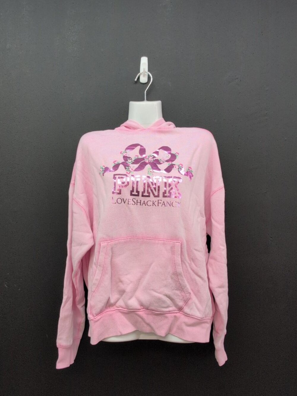 Victoria Secret PINK x LoveShackFancy Oversized Hoodie Small Pink